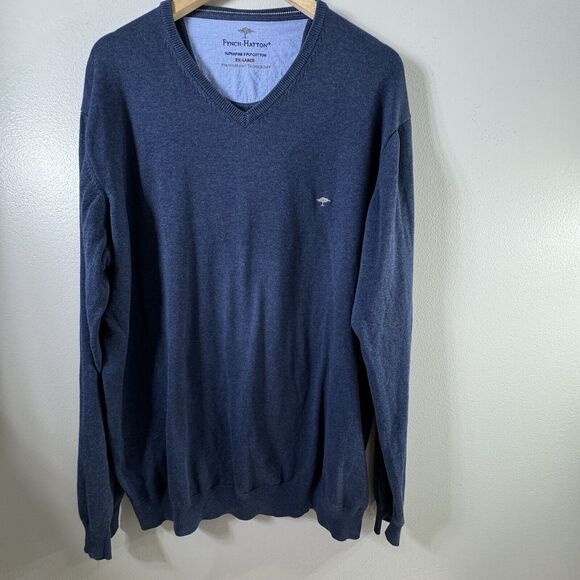 Mens Fynch-Hatton Superfine 3-Ply Cotton Sweater Size 3X Crew Neck Pullover - Picture 1 of 7